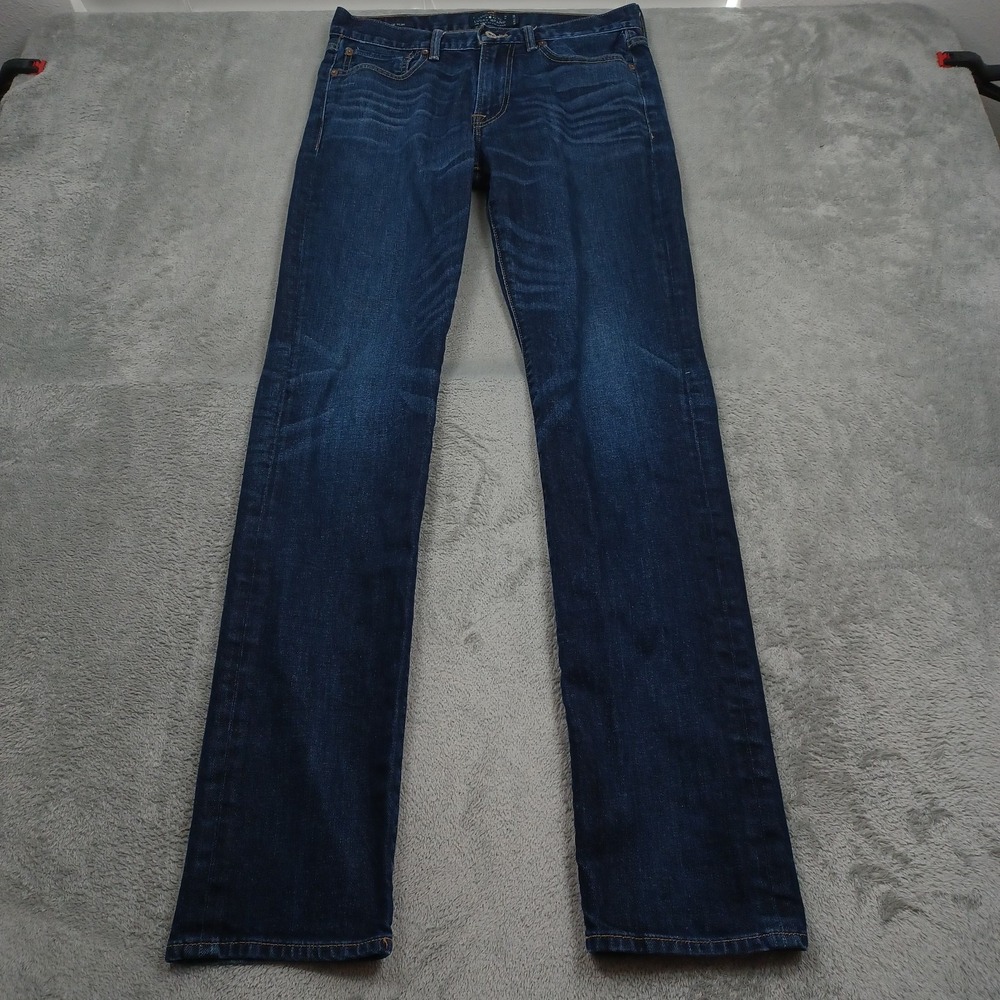 Lucky Brand Jeans Mens 30x34 Blue Denim Slim Straight 121 Preppy Modern